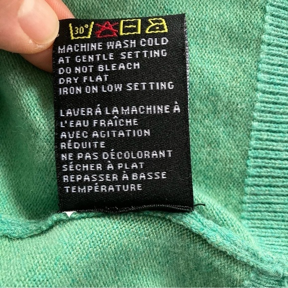 KERSH green stretch cotton short sleeve cardigan. Size M (fits S) - Picture 8 of 10